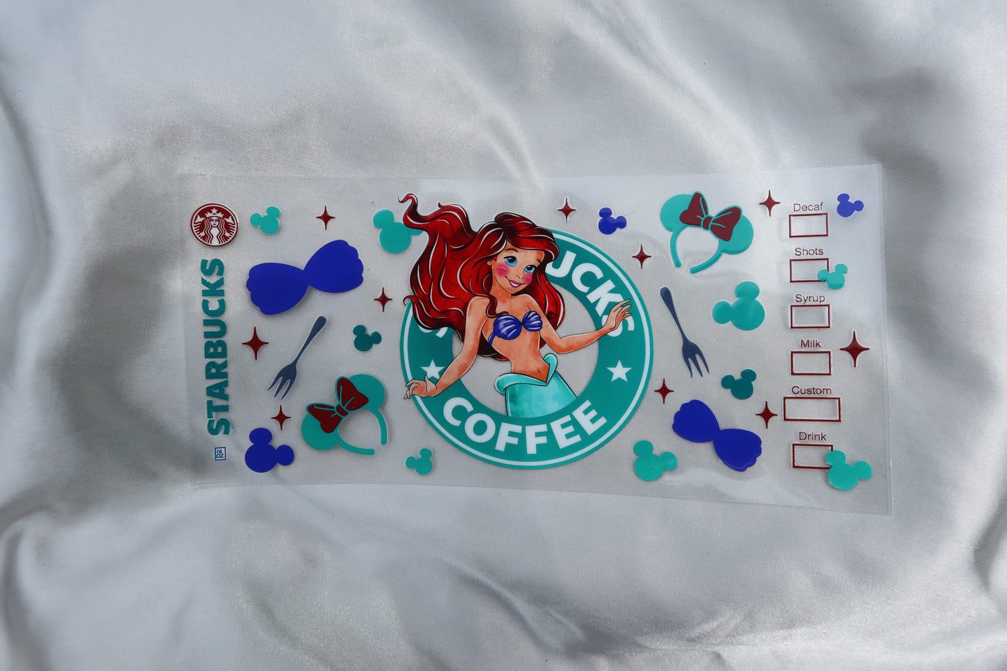 #144 Little Mermaid Starbucks UVDTF